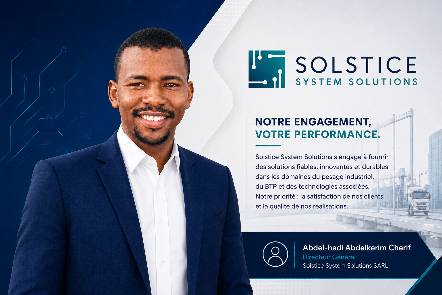 Abdel-hadi Abdelkerim Cherif, Directeur Général de Solstice System Solutions